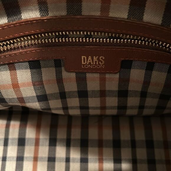 Daks London Brown Leather Top Handle Handbag - Picture 14 of 15